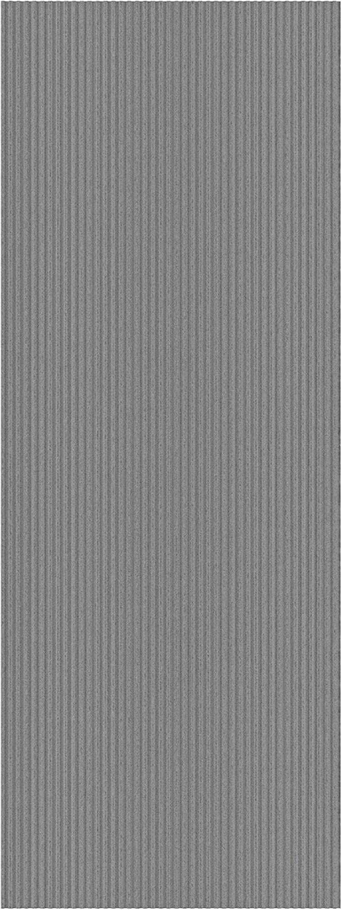 Ottomanson 3'11" x 50' Hallway Runner with Scraper Pile - Extra Durable Non-Slip Rug Mat for Indoor & Outdoor Use - Ideal for Kitchen, Entryway & Garage - High-Traffic Carpet, Gray