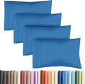 Queen Pillow Cases Set of 4 - Ultra Soft Hotel Quality Pillowcase Covers - Comfy, Cozy & Wrinkle Free - Shrink, Stain & Fade Resistant - Machine Washable Pillow Protectors - 4 Piece Set - Royal Blue