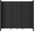 Versare Room Divider 360 Portable Wall Partition | Folding Panels | Large Freestanding Divider | Locking Wheels | Temporary Room Separator