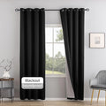 3-in-1 Layers Soundproof Curtains, Grommet Full Blackout Thermal Curtains for Living Room, Bedroom(1 Panel,Black,50" x 63")
