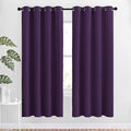 NICETOWN Royal Purple Room Darkening Draperies and Curtains - Home Fashion Energy Saving Grommet Top Room Darkening Drape Panels for Bedroom (Set of 2, 46 by 72 Inch, Royal Purple)