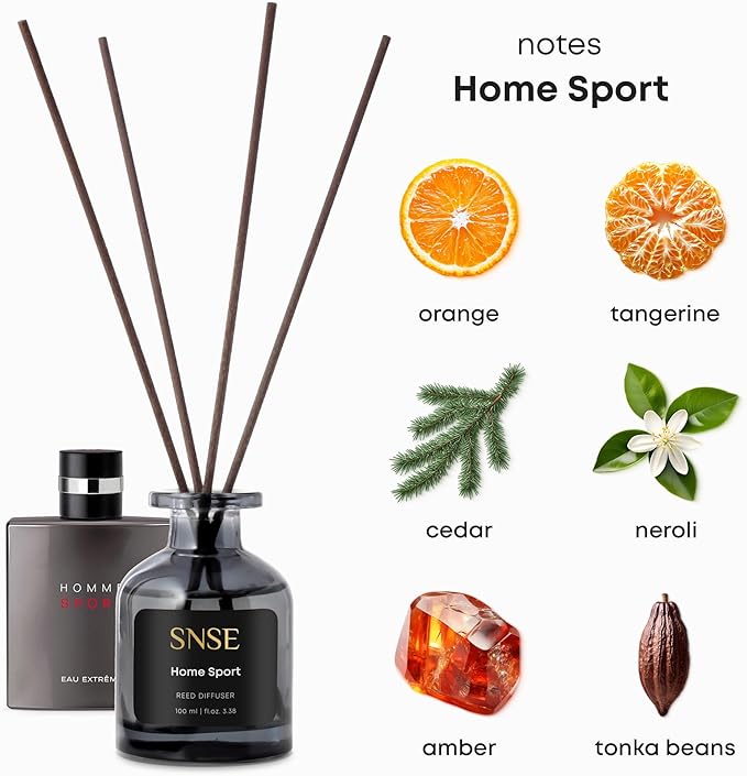 SNSE Spirit of Africa Perfumed Reed Diffuser Set - Premium Reed Diffusers for Home with Diffuser Reeds, Luxurious Gift Aroma, Sophisticated Scent, Ideal for Relaxation, Elegant Home Fragrance