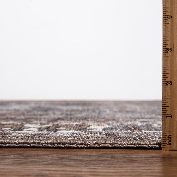 Keen Home Design 6x9 Rug - Machine Washable Area Rug with Non-Slip Backing, Ideal for Living Room, Dining Room, Bedroom - Vintage, Easy Clean, Durable, Low Pile Rug - (6' x 9')