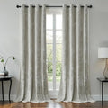 Silver Grey Crushed Velvet Curtains 52x84 inch Luxurious Thermal Insulated Soundproof Drapes for Living Room Bedroom Office Soft and Durable Light-Filtering Window Treatments, 2 Panels