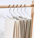 Premium Matte Silvery Aluminum Pants Hanger 10 Pack, 13.7” Extra Smooth & Durable Metal Shirt Dress Hanger,Aluminum Alloy Hanger,Clothing Support,Clothing Hang