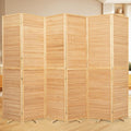 Bamboo Room Divider Folding Privacy Screens, Wall Divider for Room Separation, Portable Room Partitions and Dividers, 5.6FT Bamboo Mesh Woven Room Divider Panel (Brown, 6 Panel)
