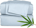 Pure Bamboo California King Sheets, Genuine 100% Organic Viscose Derived from Bamboo Bed Sheet Set, Soft & Cooling, Double Stitching, 2 Year Quality Promise (California King, Glacier)