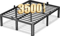 14 Inch Full Heavy Duty 3500 lbs Bed Frame with Round-Corner Legs & Anti-Squeak Design – Quick Assembly Metal Platform, No Box Spring Needed