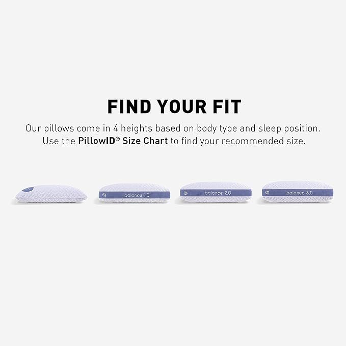 Bedgear Balance Performance Pillow – 3.0 - Moisture Wicking Bed Pillow for All Sleep Positions - Medium Firmness Bed Pillow - Washable Removable Cover – 20" W x 26" L x 6.5" H