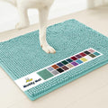 Muddy Mat® Shown on TV–Super Absorbent Microfiber Dog Door Mat for Muddy Paws, Non-Slip Washable Pet Rug, Quick Dry Chenille Entryway Carpet, Machine Washable Indoor Outdoor mat–Seafoam Green 30"x19"