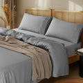 LBRO2M 1000 Thread Count 100% Egyptian Cotton Sheets Set Twin, 3 Piece Sets Bed Sheet Deep Pocket Sheet Set 16" Soft Comfortable All Season (Twin, Gray)