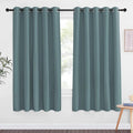 NICETOWN Blackout Greyish Blue Curtain for Living Room - Solid Thermal Insulated Grommet Light Blocking Window Treatment Sound Dampening for Bedroom/Doorway (1 Panel, W66 x L66)