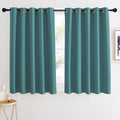 NICETOWN Blackout Curtains 54 Inches Long, Thermal Insulated Room Darkening Curtains for Bedroom, Window Treatment Drapes for Living Room Nursery (W66 x L54 Inch, Sea Teal, 1 Panel)