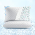 Sophia & William Cooling Bed Pillow for Sleeping (Queen Size Set of 2) Adjustable Shredded Memory Foam Pillow for Side, Back and Stomach Sleepeers