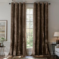 SMILETIME Chocolate Crushed Velvet Curtains 52x90 inch Luxurious Thermal Insulated Soundproof Drapes for Living Room Bedroom Office Soft and Durable Light-Filtering Window Treatments, 2 Panels