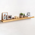 fuqing Floating Shelves for Wall, 48 inch Rustic Solid Elm Wood Floating Shelves, Wooden Wall Shelves with Invisible Heavy Duty Brackets for Living Room, Bedroom, Kitchen, Bathroom, 1 Pack, Natural