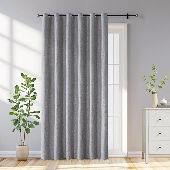 100% Blackout Curtains 84 Inch Length 2 Panels Set, Black Out Curtains for Living Room, Light Grey Thermal Insulated Grommet Drapes Bedroom Luxury Decor Privacy(70W × 84L inch, Light Grey)