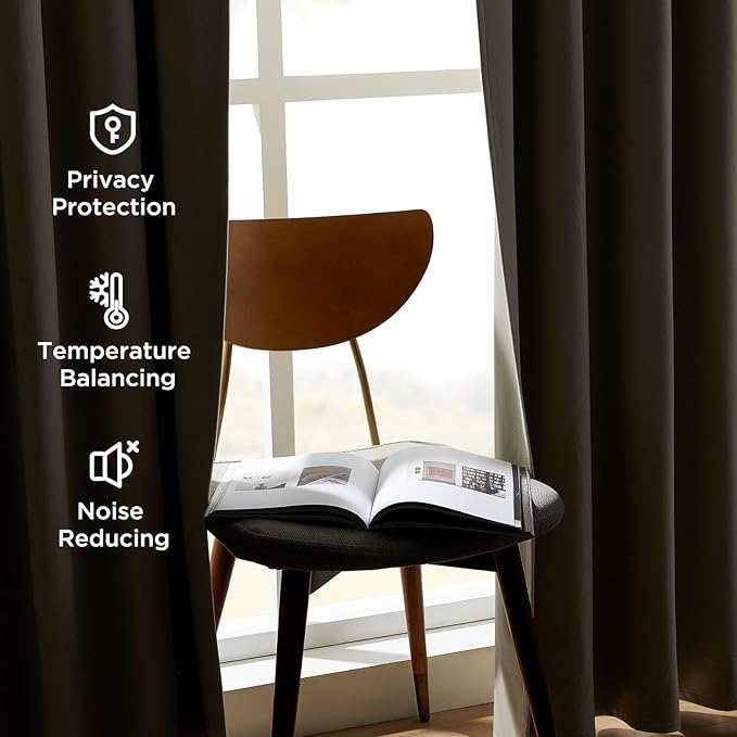 Joydeco Mousse White Blackout Curtains 96 Inch Long, Luxury Thermal White Velvet Curtains for Bedroom & Living Room, Room Darkening Velvet Drapes 2 Panels, Grommet Top (52W x 96L)