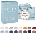 Bella Coterie Luxury Bamboo Viscose Split King Size Sheet Set | 2 Fitted Sheets for Sleep Number & Adjustable Beds | 100% Organically Grown | Cooling & Ultra Soft | 18” Deep Pocket [Coastal Blue]