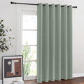 NICETOWN Sage Green Room Divider Curtains 84 inch Length, Grommet Thermal Insulated Blackout Patio Door Curtain Drape Sound Proof for Sliding Glass Door (1 Panel, W80 x L84)