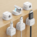6 Pack Magnetic Cord Holder, Cord Organizer Cable Clip for Desk Management, JOYROOM Smooth Adjustable Cable Clip, Wire Holder Keeper Organizer for Home Office Desk Phone Car Wall Desktop Nightstand
