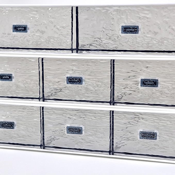 Desk Drawer Organizer, Stackable Plastic Storage Drawer, Grocery Organizer For Stationery/Office Supplies (New White, 1 Compartment)