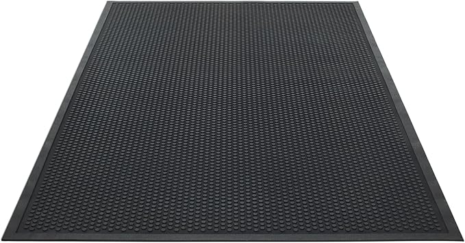 Guardian Easy Step Scraper 3X10 (33in x 115in) Indoor/Outdoor, Heavy-Duty, Solid Rubber Floor Mat,Black