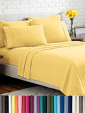 Bare Home Hotel Luxury Twin XL Sheet Set, Extra Soft - 4 Piece Set - Deep Pockets - Easy Fit - Cooling & Breathable - Wrinkle, Fade, Stain Resistant - Includes 2 Pillowcases (Twin XL, Lemon Drop)