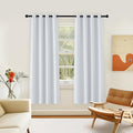 NICETOWN Greyish White Room Darkening 72 inch Curtain, Grommet Thermal Insulated Light Blocking Sound Reducing Window Treatment for Bedroom/Apartment, W46 x L72, 1 Panel