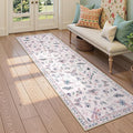 Lahome Insect Washable Runner Rug, 2x6 Kitchen Runners for Hallways 6 Feet Non Slip, Soft Laundry Room Rug Ultra-Thin Long Carpet for Bathroom Bedroom Entryway, Pink
