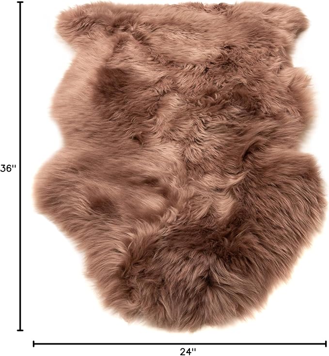 Super Area Rugs Buff Tan Sheepskin Rug Genuine Single 2x3ft Pelt Fluffy Fur Seat Cushion and Chair Cover