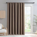 Blackout Curtains for Bedroom 1 Panel, Custom Curtains Thermal Insulated Khaki, Rod Pocket Room Darkening Drapes for Living Room Windows Luxury Decor(Custom Size,Khaki)