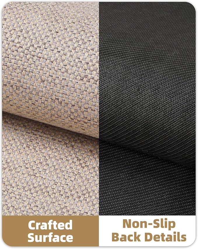 Color&Geometry Door Mat 2'4"x8' Runner Rug with Rubber Backing, Non Slip Washable Hallway Rug, Carpet Runners for Hallway Living Room Bedroom, Beige (Rolled-up NO Creases)