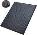 Front Door Mat,4'x6'Indoor Outdoor Door Mat,Heavy Duty Durable Welcome,Commercial Floor Mats Inside Outside Entrance, Waterproof All-Season, All-Weather Non Slip Backing Doormat for Entryway,Black