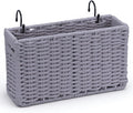 Cotton Rope Woven Bedside Caddy for Dorm Bed, Foldable Bedside Shelf Bunk Bed Accessories, College Dorm Room Essentials Hanging Organizers Storage Basket, Room Decor Magazine File Holder (Gray)