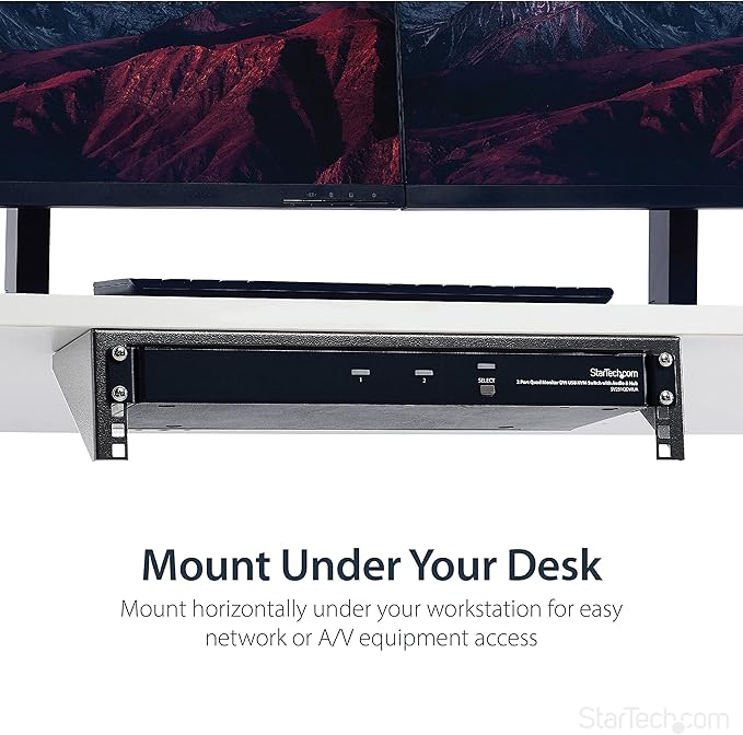 StarTech.com 2U Vertical Wall Mount Patch Panel Bracket - Steel Rack Mount Bracket w/Hardware for 19" Network, Server and Data Equipment , TAA (RK219WALLV)