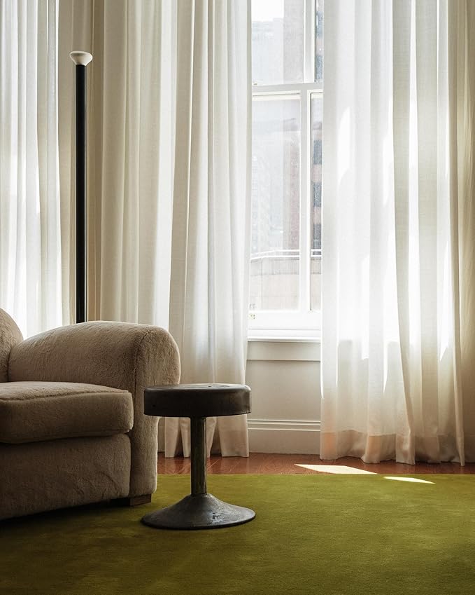 Hand-Tufted Wool Runner Area Rug – Soft Premium Wool Carpet for Living Room, Bedroom & Home Décor – 2.6X16 ft| Milano Green – Durable, Non-Slip Backing, Handcrafted Rug