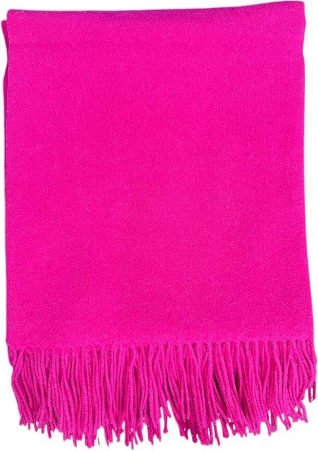 Alashan Cashmere Blend Ripple Finish Woven Throw (Valentine)