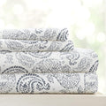 Linen Market Double-Brushed Patterned Microfiber Twin Sheet Set 3 Piece – Oeko-TEX Certified Ultra Soft & Wrinkle-Free - 16" Deep Pocket Sheets - Easy Care Twin Size - Coarse Paisley Navy