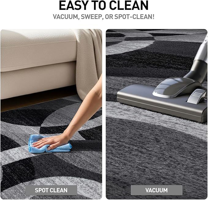 Rugshop Contemporary Abstract Circles Perfect for high Traffic Areas of Your Living Room,Bedroom,Home Office,Kitchen Runner Rug 2'7" x 12' Gray
