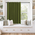 NICETOWN Blackout Curtains 63 inches Long for Living Room Bedroom, Grommet Thermal Insulated Room Divider Drape Window Treatment for Sliding Patio Door, W100 x L63, 1 Panel, Olive Green