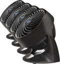 Vornado Small Room Fan | 2 Speed Settings | Adjustable Tilt Head | Air Circulator | Black | Pack of 4