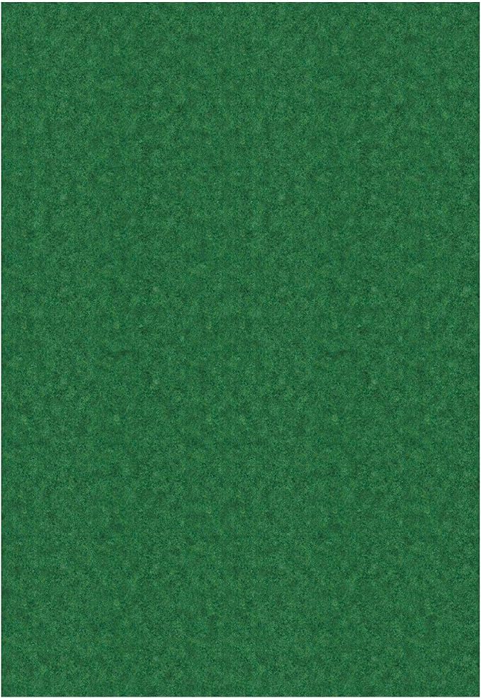 Ottomanson 6'6" x 39' Hallway Runner with Scraper Pile - Extra Durable Non-Slip Rug Mat for Indoor & Outdoor Use - Ideal for Kitchen, Entryway & Garage - High-Traffic Carpet, Green