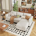 ZeeFu Sectional and Sofa Couches for Living Room - 78'' 3 Seater L-Shaped Modular Couch with Storage Ottoman - Modern Velevt Fabric Upholstered Sofa Set for Small Space Apartment Office