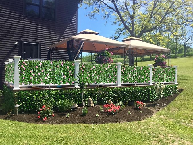 BYBAG Expandable Faux Ivy Fence Privacy Screen for Patio Outdoor Balcony Bedroom Decor,Artificial Leaf Wall Decoration Fencing Panel(Single Sided Leaves)