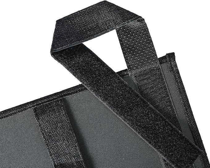 Linen Bedside Caddy, Bedside Storage Organizer for Hospital Beds, College Dorm Rooms or Baby Bed (Classic 4 Pockets Black)