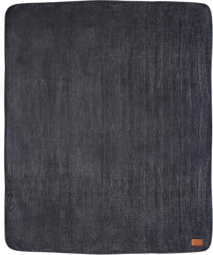 QISU Alpaca Wool Blanket Throw | Large, Beautiful, Warm, Solid | 85 x 65 inches | Ultra-Soft, Hypoallergenic and Breathable | Non-Itchy or Scratchy Fabric (Dark Grey Solid)