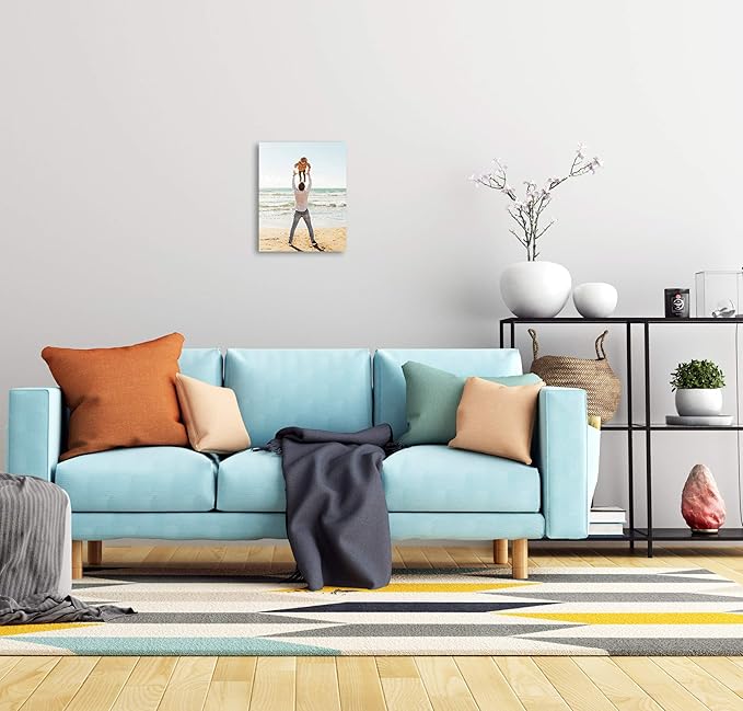 TreeDeal Create Personalized Wall Art with Your Photo on Canvas - Custom Canvas Prints for Family - Personalized Canvas Pictures for Wall to Print Framed (8" X 10")