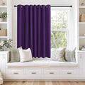 NICETOWN Blackout Curtains 63 inches Long for Living Room Bedroom, Grommet Thermal Insulated Room Divider Drape Window Treatment for Sliding Patio Door, W100 x L63, 1 Panel, Royal Purple