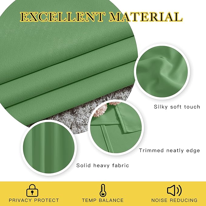 NICETOWN Sliding Door Curtain 108 Inches Long - Blackout Thermal Insulated Grommet Room Divider Privacy Drape for Patio Glass Door, 1 Panel, Froest Green, 100 Inch Extra Wide
